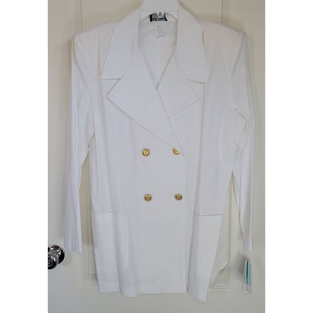 Vintage Deadstock AB Sport Blazer White with Gold Hardware